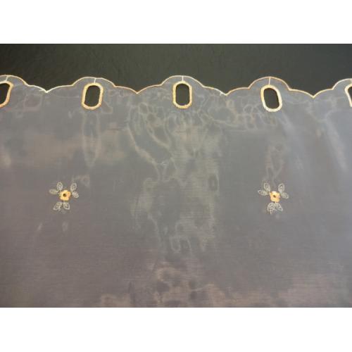 Krátká vitrážová záclona na tyčku 45cm Organza Laurina