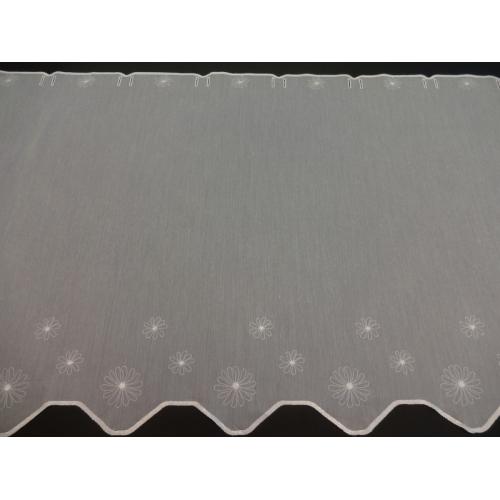 Krátká vitrážová záclona 70cm Kopretina 169127 bílá
