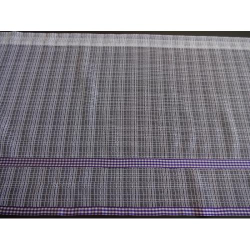 Krátká vitrážová záclona na tyčku 60cm síť fialová