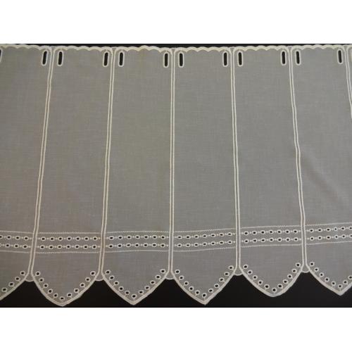 Krátká vitrážová záclona na tyčku 45cm BATIST 565/600 béžová