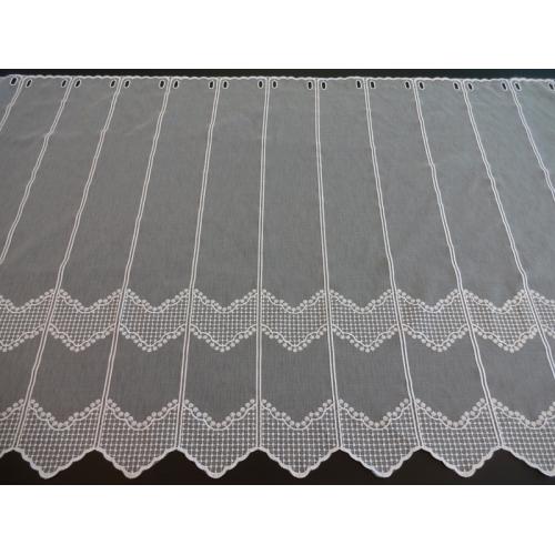 Krátká vitrážová záclona na tyčku 80cm BATIST 353 bílá