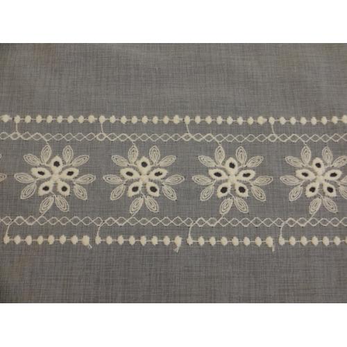 Krátká vitrážová záclona na tyčku 60cm BATIST 8140 bílá