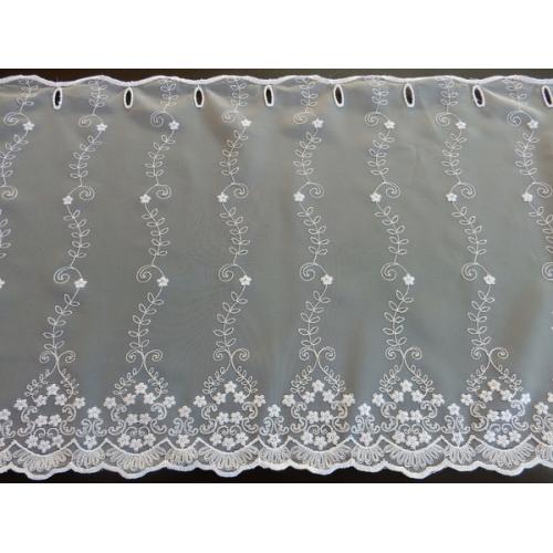 Krátká vitrážová záclona 90cm 594/601 bílá