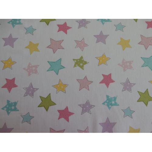 Dekorační bavlněná látka s dětským vzorem TWISTER STARS