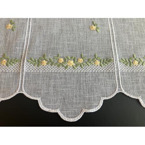 Krátká vitrážová záclona na tyčku 35cm BATIST 66026