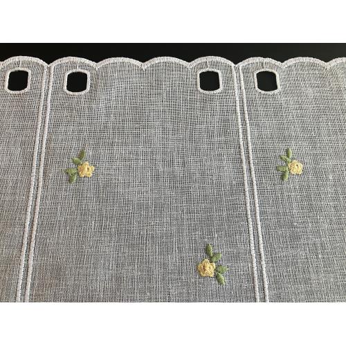 Krátká vitrážová záclona na tyčku 35cm BATIST 66026