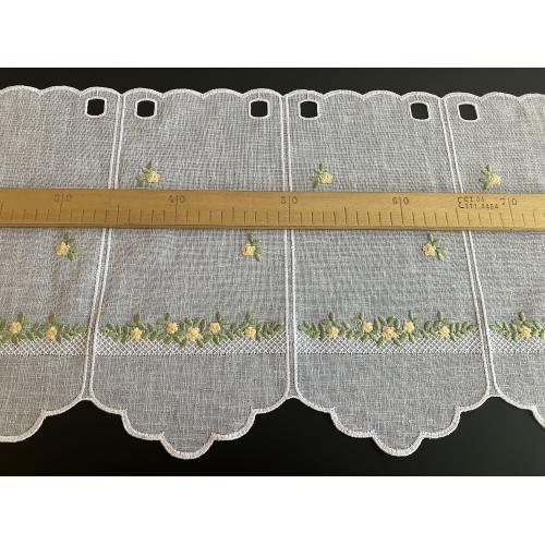 Krátká vitrážová záclona na tyčku 35cm BATIST 66026
