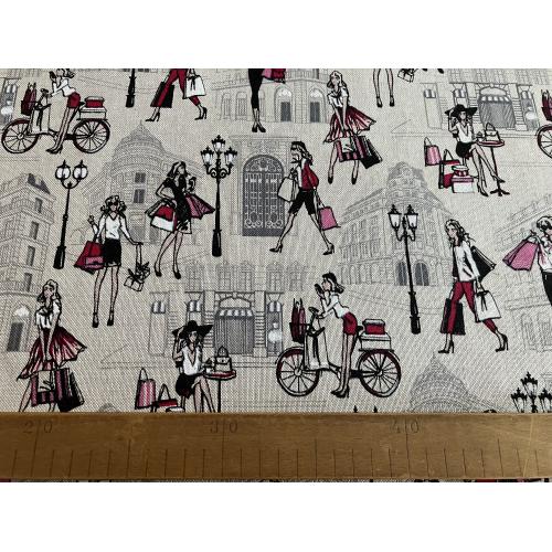 Dekorační režná látka Nákupy