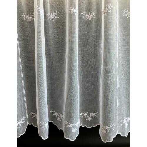 Vitrážová záclona 120cm BATIST 56563 bílá