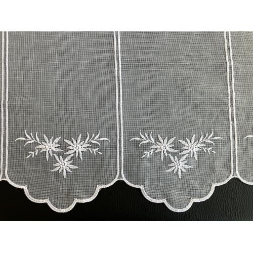 Vitrážová záclona 120cm BATIST 56563 bílá