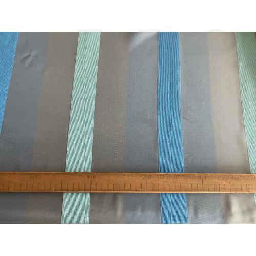 Modro-tyrkysový voálový závěs metráž Pruhy