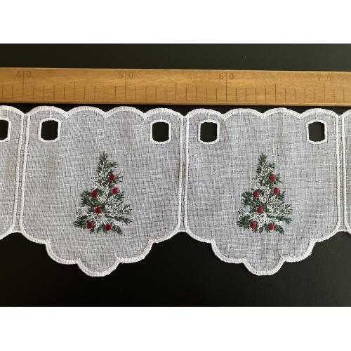 Vánoční vitrážová záclona 17cm stromeček