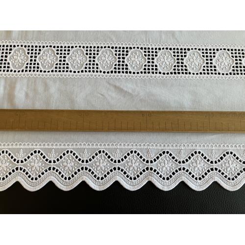 Bílá vitrážová záclona 40cm plátýnko V291