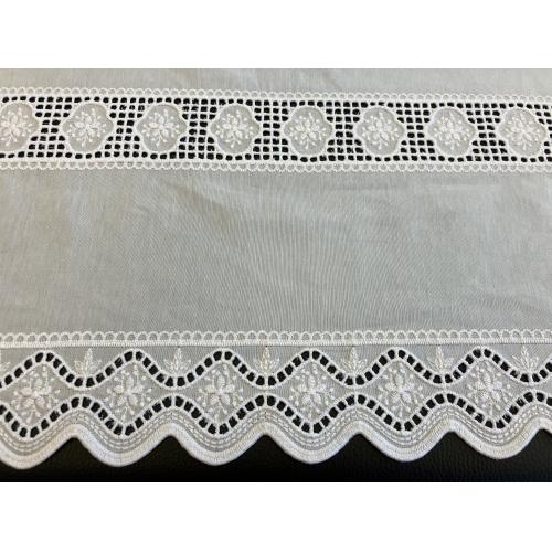 Bílá vitrážová záclona 40cm plátýnko V291