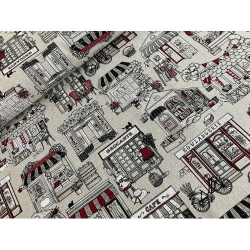 Dekorační režná látka Tržiště