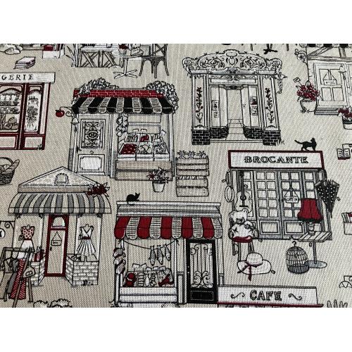 Dekorační režná látka Tržiště