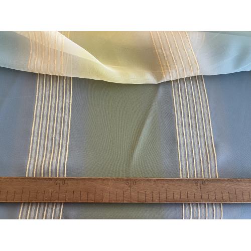 Žluto-zelený voálový závěs metráž