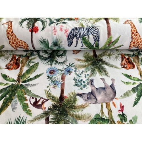 Mikroplyš se vzorem metráž VENTO ZOO zvířata