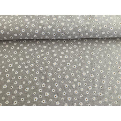 Dekorační režná látka mini Kopretinky