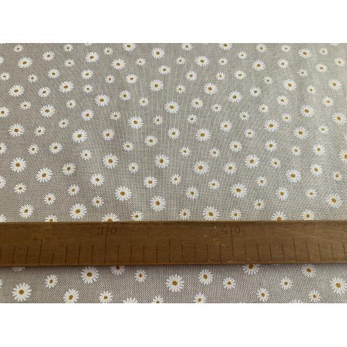 Dekorační režná látka mini Kopretinky